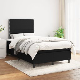 Pat box spring cu saltea, negru, 120x200 cm, textil GartenMobel Dekor