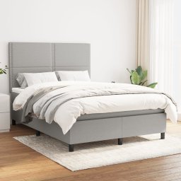 Pat continental, gri deschis, 140x200 cm, material textil GartenMobel Dekor