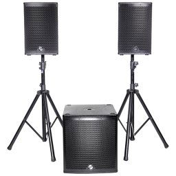 Kit Subwoofer ELOKANCE, 2 Sateliti 10"/25CM, 800W, Black