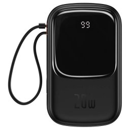 Baterie externa Powerbank Baseus Qpow PRO with cable, 20000mAh, 20W Negru