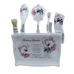 Set 2in1 Gatit Mireasa si Mire, Flori de Cires, model personalizat, 6 piese - FEIS403006