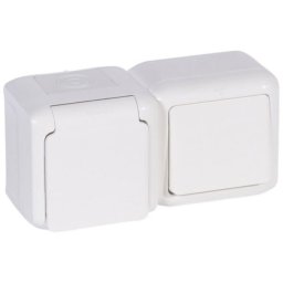 Intrerupator+priza 2P+E aplicat IP44 16A Forix Legrand 782371