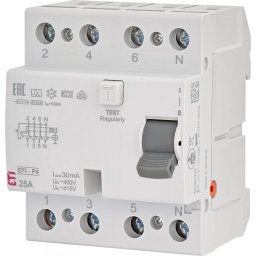 Intrerupator RCCB 3P+N 25A/30mA tip A