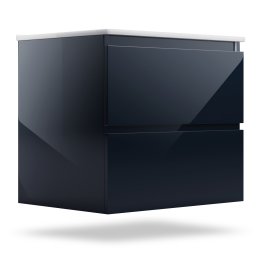 Blumfeldt Johnstone, chiuvetă și dulap pentru baie, 60 cm, chiuveta ceramica, inchidere Soft-Close (BAC1-John60-anth)