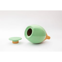 Vas ceramic lucrat manual pentru udat plantele - verde 200 ml