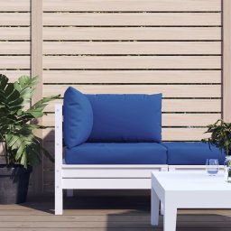Perne pentru canapea din paleti, 3 buc., albastru, textil GartenMobel Dekor