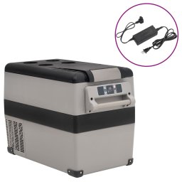 Cutie frigorifica cu maner si adaptor negru&gri 35 L PP si PE GartenMobel Dekor
