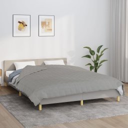 Patura cu greutati, gri, 220x240 cm, 15 kg, material textil GartenMobel Dekor