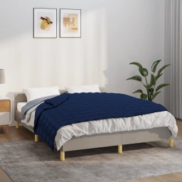 Patura grea, albastru, 140x200 cm, 10 kg, material textil GartenMobel Dekor