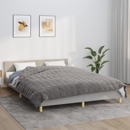 Patura anti-stres, gri, 200x220 cm, 13 kg, material textil GartenMobel Dekor