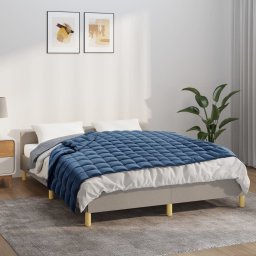 Patura cu greutati, albastru, 138x200 cm, 6 kg, material textil GartenMobel Dekor