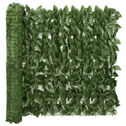 Paravan de balcon, frunze verde închis, 600x75 cm GartenMobel Dekor