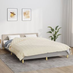 Patura grea, crem deschis, 200x220 cm, 9 kg, material textil GartenMobel Dekor