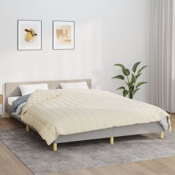Patura grea, crem deschis, 220x230 cm, 15 kg, material textil GartenMobel Dekor