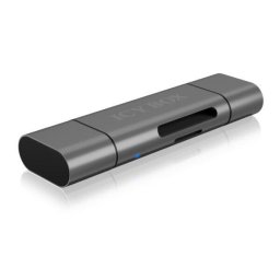 CARD Reader Icy Box interfata USB 2.0, citeste/scrie: SD, microSD, adaptor USB Type-C&Micro-B, „IB-CR200-C”