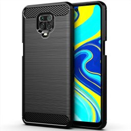 Husa Husa pentru Xiaomi Redmi Note 9S / Redmi Note 9 Pro / Note 9 Pro Max - Techsuit Carbon Silicone - Black