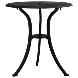 Masa de gradina, negru, 62x62x65 cm, aluminiu turnat GartenMobel Dekor
