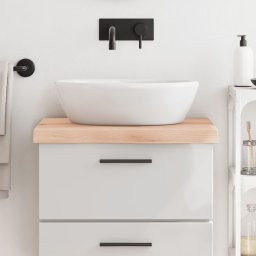 Blat de baie, 60x50x(2-6) cm, lemn masiv netratat GartenMobel Dekor