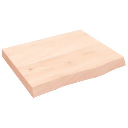 Blat de masa, 60x50x(2-6) cm, lemn masiv de stejar netratat GartenMobel Dekor