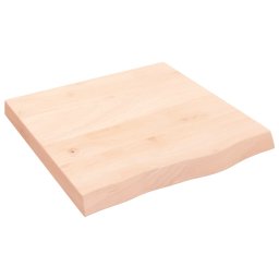 Blat de masa, 60x60x(2-6) cm, lemn masiv de stejar netratat GartenMobel Dekor