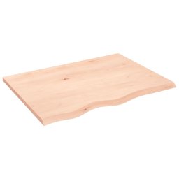 Blat de masa, 80x60x2 cm, lemn masiv de stejar netratat GartenMobel Dekor