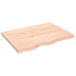 Blat de masa, 80x60x(2-4) cm, lemn masiv de stejar netratat GartenMobel Dekor