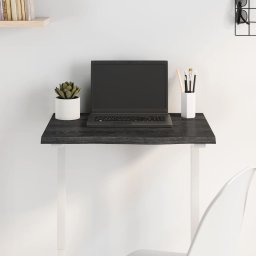 Blat de masa gri închis 60x50x2 cm, lemn masiv de stejar tratat GartenMobel Dekor