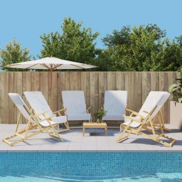 Prosoape de plaja, 6 buc., alb, 60x135 cm, textil 400 GSM GartenMobel Dekor