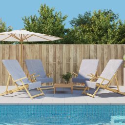 Prosoape de plaja, 4 buc., gri, 60x135 cm, textil 400 GSM GartenMobel Dekor