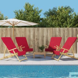 Prosoape de plaja, 4 buc., visiniu, 60x135 cm, textil, 400 GSM GartenMobel Dekor