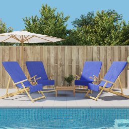 Prosoape de plaja, 4 buc., albastru, 60x135 cm, textil 400 GSM GartenMobel Dekor