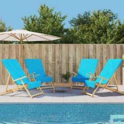 Prosoape de plaja, 4 buc., turcoaz, 60x135 cm, textil 400 GSM GartenMobel Dekor