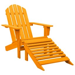 Scaun de gradina Adirondack otoman portocaliu lemn masiv brad GartenMobel Dekor