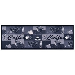 Covoras bucatarie, lavabil, albastru, 45x150 cm, model cafea GartenMobel Dekor