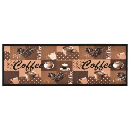 Covoras bucatarie, lavabil, maro model cafea, 45x150 cm GartenMobel Dekor