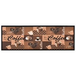 Covoras bucatarie, lavabil, maro model cafea, 60x180 cm GartenMobel Dekor