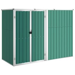 Sopron de gradina, verde, 225x89x161 cm, otel galvanizat GartenMobel Dekor