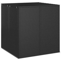 Lada gradina pentru perne, negru, 100x97,5x104 cm, ratan PE GartenMobel Dekor