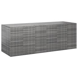 Lada gradina pentru perne, gri, 291x100,5x104 cm, ratan PE GartenMobel Dekor