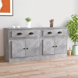 Servante, 2 piese, gri beton, lemn prelucrat GartenMobel Dekor