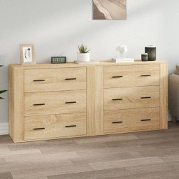 Servante, 2 piese, stejar sonoma, lemn prelucrat GartenMobel Dekor