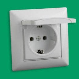 VISAGE Priză simplă cu capac IP20 Alb