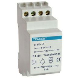 Transformator de protecţie pentru sonerie 230V / 4-8-12V AC, max.8 VA