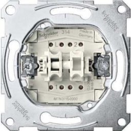 Merten Universal Intrerupator dublu , montaj incastrat,10 A, 250 V c.a., fara surub