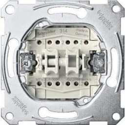 Merten Universal Intrerupator dublu cap scara , montaj incastrat,10 A, 250 V c.a., fara surub