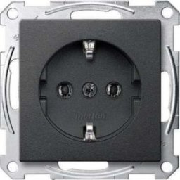 Merten System M Priza SCHUKO, borne fara surub, antracit