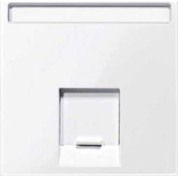 Merten System M Clapeta pentru priza simpla RJ45 , cu loc pentru etichete , alb activ