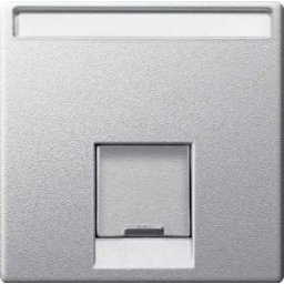 Merten System M Clapeta pentru priza simpla RJ45 , cu loc pentru etichete , aluminiu