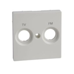 Merten System M clapeta priza FM+TV , 2 iesiri , alb polar
