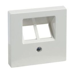 Merten System M clapeta priza RJ45 , RJ11, dubla , alb polar